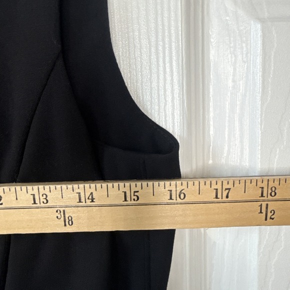 Calvin Klein Dress Womens Size 8 Black White Tan Lined Career Flare Dressy - Picture 4 of 8